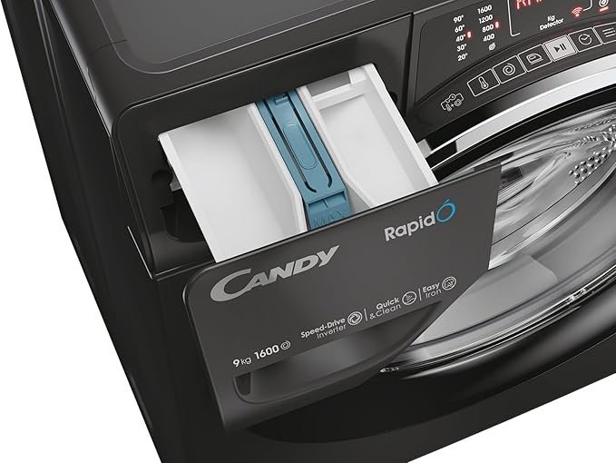 Candy RapidO 9 kg 1600rpm Washing Machine Black - Image 3