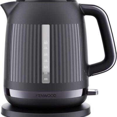 Kenwood Dusk Electric Kettle, 360° Swivel Base, Water Level Indicator, Cord Storage, Boil-Dry Protection, Removable Filter, Capacity 1.7L, ZJP30.000GY, 3000W, Slate Grey
