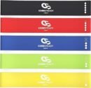 Coresteady Resistance Bands Set of 5 - Mini Fitness & Loop Exercise Band for Men & Women - Yoga, Body & Gym Sport Resistance Loop Bands for Strength, Muscle & Tone - With E-Guide & Travel Bag