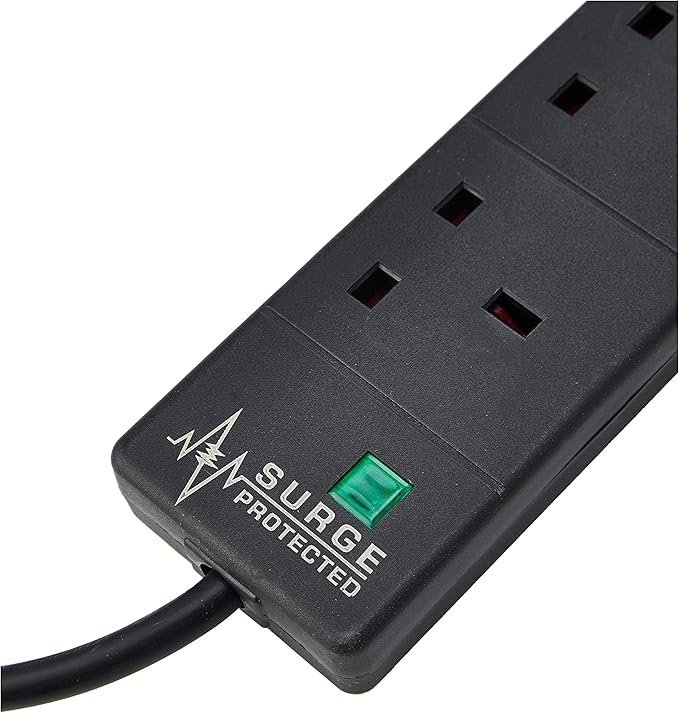 PRO ELEC PELB1755 6 Gang Extension Lead with Surge Protection Black, 5m - Image 3