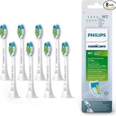 Philips Sonicare Original W2 Optimal White Standard Sonic Toothbrush Heads - 8 Pack